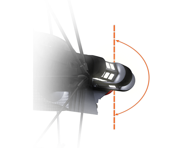 Dron z oświetleniem w górę i w dół, adaptowane do kierunku przeprowadzanej inspekcji.